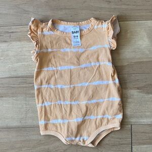 Cotton On Orange and White Striped Kids One Piece